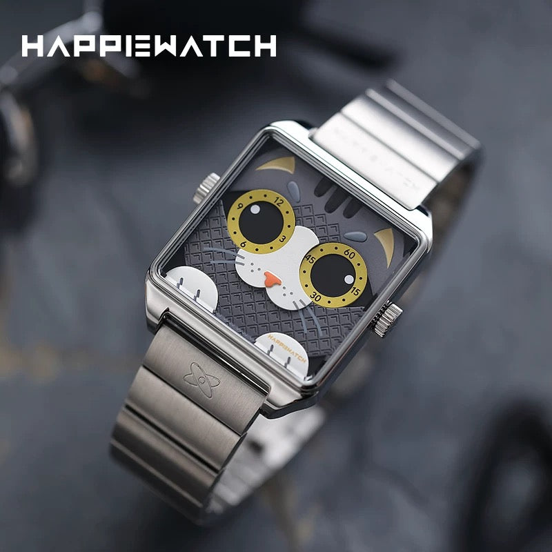 HappieWatch “The Shadow Walker” — The Meteorite Cat of Silent Strength HappieWatch
