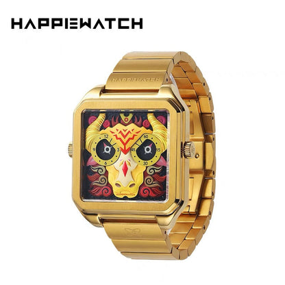 Happiewatch The Sacred Bull of Five Colors — Power Meets Art HappieWatch