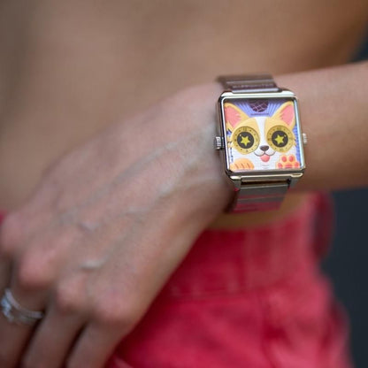 Unisex wristwatch, cool watch, corgi, HappieWatch